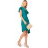 Adrianna Papell Women’s Stretch Crepe Short Dress(Deep Emerald)