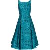 Adrianna Papell Womens Tea Length Dress(Blue Multi)