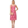 Adrianna Papell Women’s Tonal Lace Short Dress(Electric Pink)