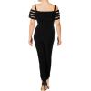 Adrianna Papell womens Matte Jersey Banded Jumpsuit(Black)