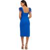 Aidan Mattox Women’s Knit Crepe Midi Dress(Dark Cobalt)