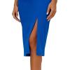 Aidan Mattox Women’s Knit Crepe Midi Dress(Dark Cobalt)