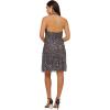 Aidan by Aidan Mattox Women’s Beaded Halter Swing Dress(Gunmetal)