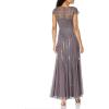 Womens Beaded Long Dress(Moonscape)