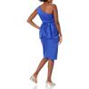 Women’s One Shoulder Cocktail Dress(Royal Sapphire)