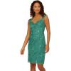 Adrianna Papell Women’s Beaded Mesh Dress(Jungle Green)