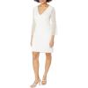 Adrianna Papell Women’s Beaded Sequin Bell Sleeve DRS(Ivory)