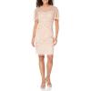 Adrianna Papell Women’s Beaded Short Dress(Blush)