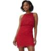 Adrianna Papell Womens Beaded Short Dress(Dark Cherry)