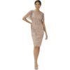Adrianna Papell Women’s Beaded Short Dress(Rose Gold)