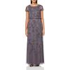 Adrianna Papell Women’s Blouson Beaded Long Dress, Moonscape