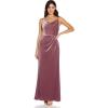 Adrianna Papell Womens Cowl Neck Velvet Gown(Antique Rose)