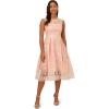 Adrianna Papell Womens Embroidered Midi Fit and Flare(Apricot Ice)