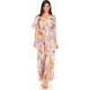 Adrianna Papell Womens Floral Printed Chiffon Gown(Praline Multi)