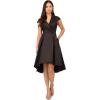 Adrianna Papell Women’s High-Low Cocktail Dress(Black)