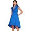 Adrianna Papell Women’s High-Low Cocktail Dress(Ultra Blue)