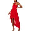 Adrianna Papell Women’s Mesh Halter Dress(Red Desire)
