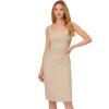 Adrianna Papell Women’s Metallic Knit Midi Dress(Champagne)