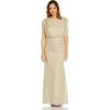 Adrianna Papell Women’s Metallic Mesh Gown(Champagne)