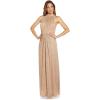 Adrianna Papell Women’s Metallic Mesh Gown(Champagne Gold)