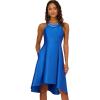 Adrianna Papell Womens Mikado Fit&Flare Party Dress(Ultra Blue)