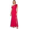 Adrianna Papell Women’s One Shoulder Mermaid Gown(Pink Cherry)