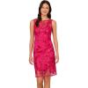 Adrianna Papell Women’s Sequin Leaf Sheath Dress(Hot Pink)