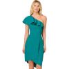 Adrianna Papell Women’s Stretch Crepe Short Dress(Deep Emerald)