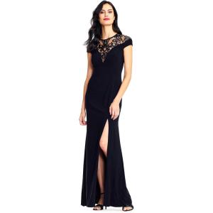Adrianna Papell Sequin Jersey Dress Dress(Black)