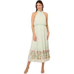 Adrianna Papell Womens Beaded Cocktail Dress(Mint Glass)
