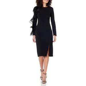 Women’s Midi Cocktail Dress(Black)
