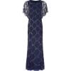 Adrianna Papell Women’s Beaded Blouson Dress(Light Navy)