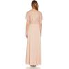 Adrianna Papell Womens Beaded Chiffon Gown(Blush)