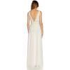 Adrianna Papell Womens Beaded Chiffon Gown(Ivory)