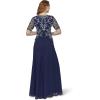 Adrianna Papell Womens Beaded Chiffon Gown(Light Navy)