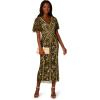 Adrianna Papell Women’s Beaded Flutter Sleeve Dress(Olive)