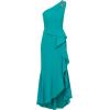 Adrianna Papell Women’s Beaded Knit Crepe Gown(Teal Lagoon)