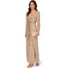 Adrianna Papell Women’s Beaded Long Dress(Biscotti)