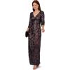 Adrianna Papell Womens Beaded Long Dress(Navy/Rosegold)