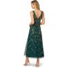 Adrianna Papell Women’s Beaded Mesh Dress(Green/Gold)