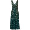 Adrianna Papell Women’s Beaded Mesh Dress(Green/Gold)