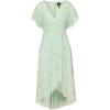 Adrianna Papell Women’s Beaded Mesh Wrap Dress(Mint Glass)