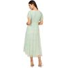 Adrianna Papell Women’s Beaded Mesh Wrap Dress(Mint Glass)