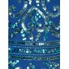 Adrianna Papell Women’s Cap Sleeve Beaded Dress(Blue Horizon)