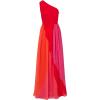 Adrianna Papell Womens Color Block Chiffon Dress(Red Multi)