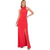 Adrianna Papell Women’s Jersey and Chiffon Gown(Red Hibiscus)
