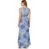 Adrianna Papell Women’s Long Printed Gown(Blue Multi)