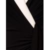 Adrianna Papell Womens Shawl Collar Jersey Gown(Black/Ivory)
