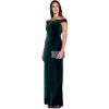 Adrianna Papell Womens Stretch Velvet Dress(Emerald)