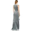 Adrianna Papell Women’s Velvet Cascade Gown(Silver)